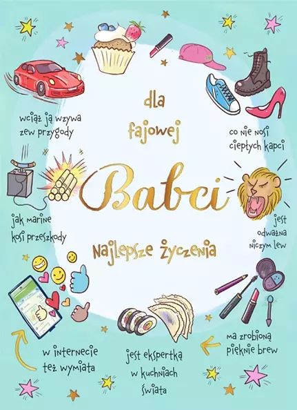 Karnet okolicznościowy, fajowa babcia. Henry. Nowy Produkt