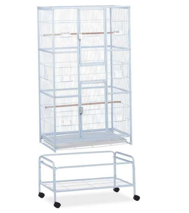 Relaxdays Woliera dla ptaków XL na kółkach 180cm