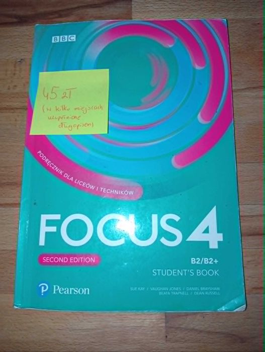 Podręcznik focus 4 poziom B2/b2+ wydawnictwo pearson