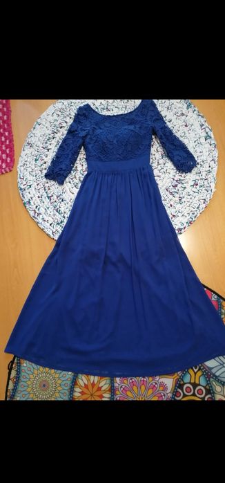 Vestido azul de festa
