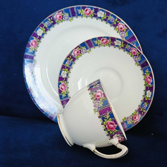 **TRIO filiżanka porcelana Star Longton PARAGON 1913_1916