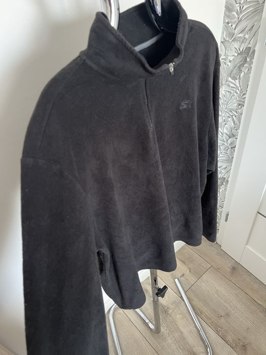 Starter bluza polarowa L czarna half zip vintage unisex