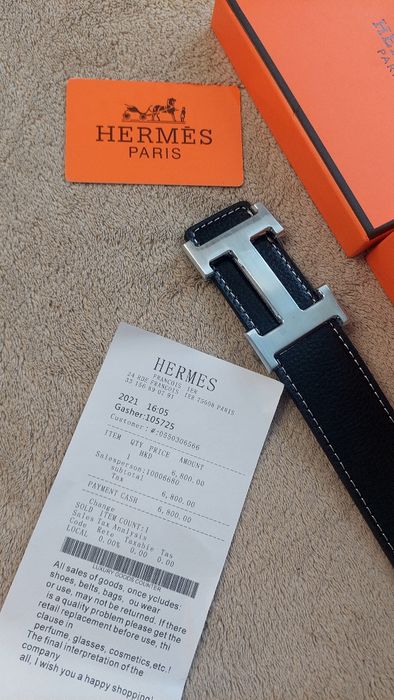 Ремень Hermes шкіряний