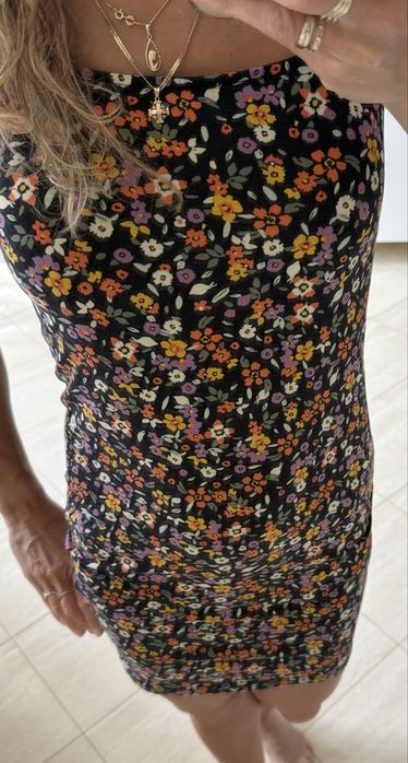 Sukienka terranova etui dopasowana bawełniana