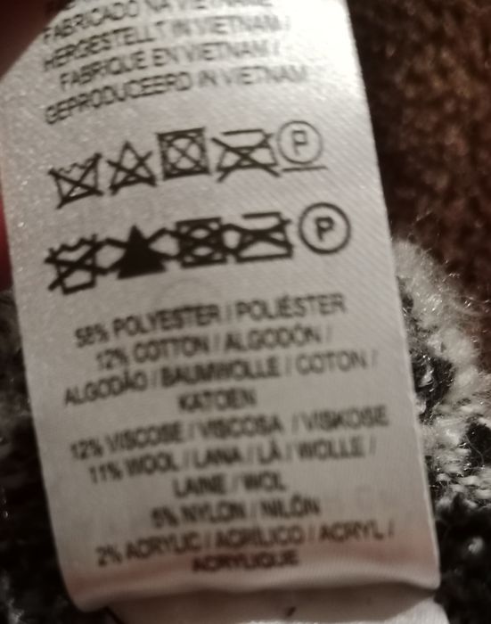 Peleryna damska - poncho z dzianiny z wełną