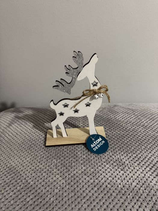 Świąteczny Renifer Altom Design - Drewniana Figurka