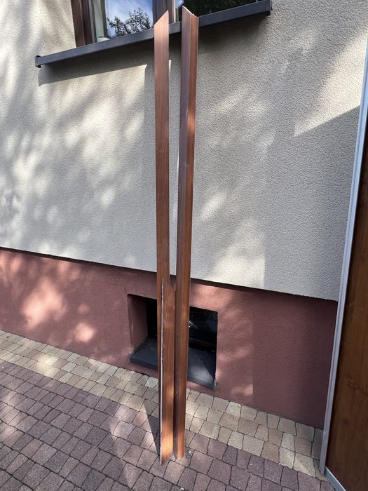 Drzwi składane mdf  w aluminiowej ramie – komplet