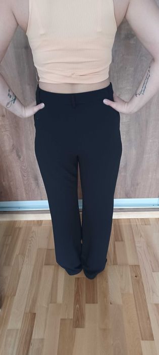 Spodnie czarne długie Eleganckie r. XL Shein