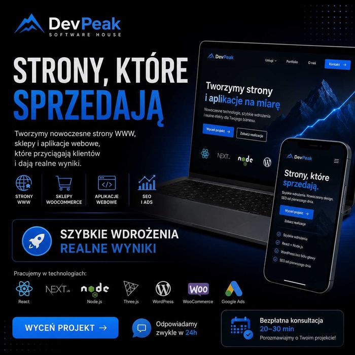 Strony Internetowe, Sklepy Internetowe, Aplikacje
