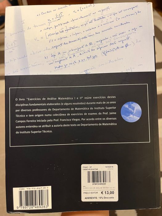Livro de análise matemática I e II