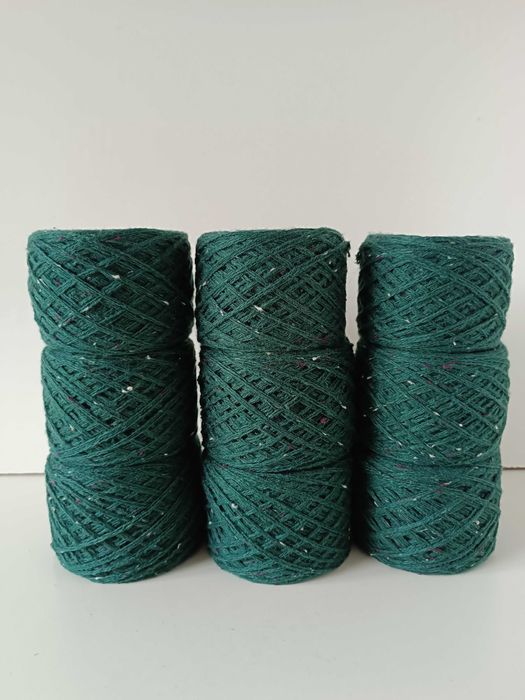 пряжа нитки для в'язання гачком спицями зелена 570 акрил шерсть секонд