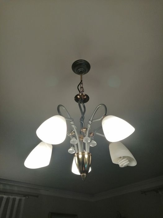 Lampa wisząca pokojową + 3 kinkiety.
