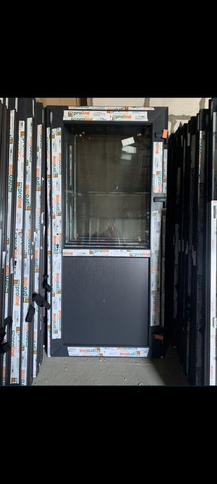 DRZWI PCV sklepowe do biura tarasu ANTRACYT,ZŁOTY DĄB,BIAŁE