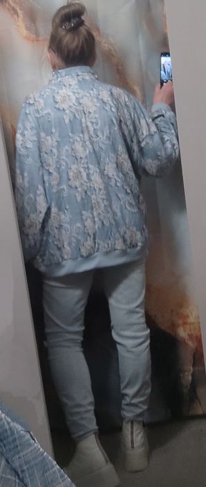 Bluza kwiaty błękitna