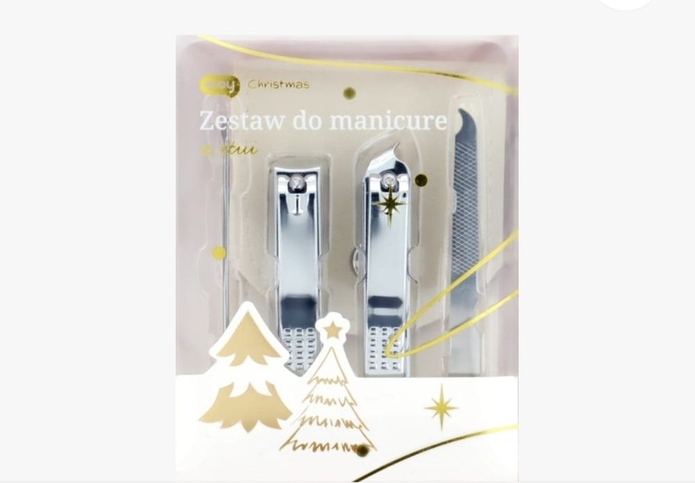 Zestaw do manicure w beżowym etui