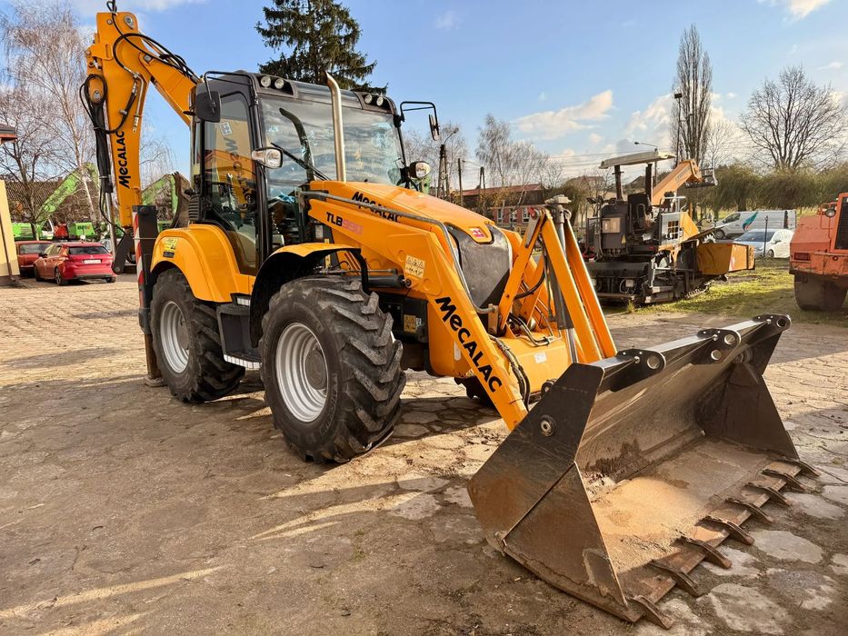 Terex koparko - ładowarka MECALAC TLB980, równe skrętne koła, jak NOWA  Perkins