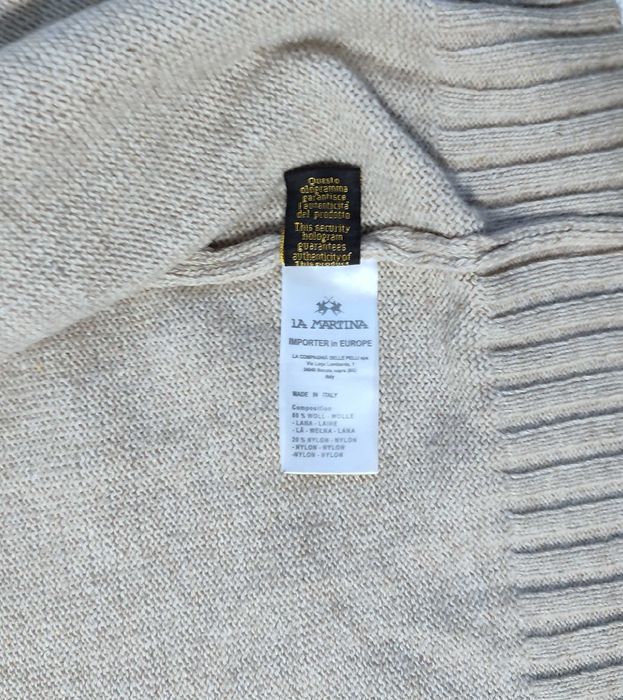 Sweter La Martina wełna r. L