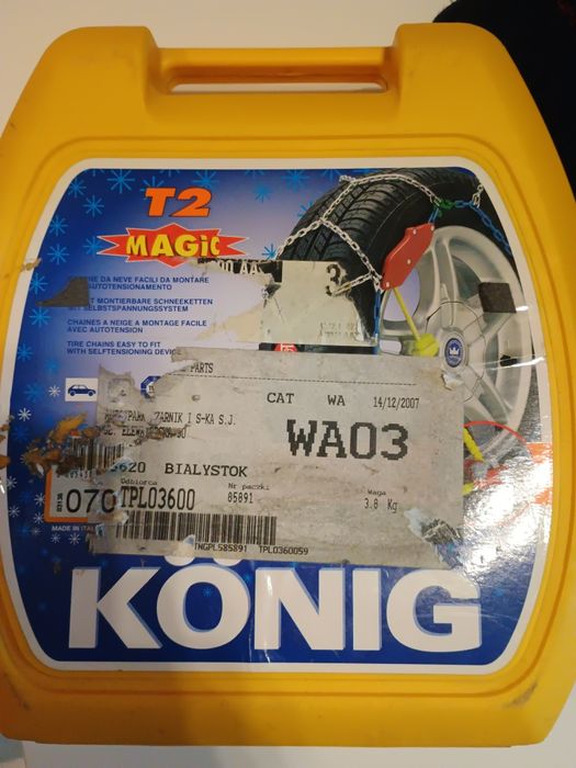 Łańcuchy śniegowe Konig  Thule T2 magic rozmiar 070 nowe made in Italy