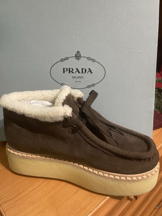 Замшеві ботинки Prada