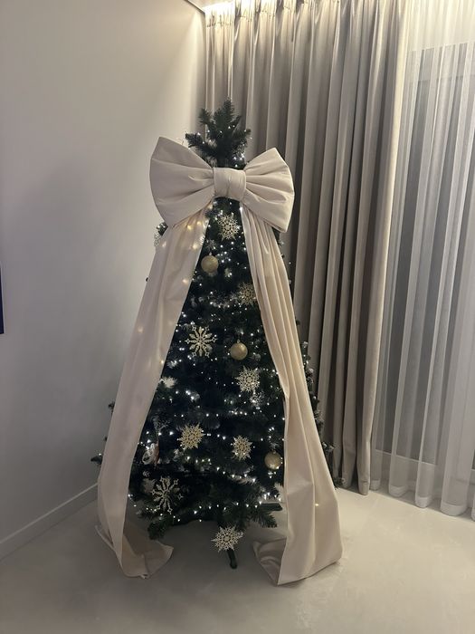 Бант новорічний на ялинку 2026 бархат тренд зими п