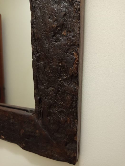 Promoção da semana só 45€ Espelho com rebordo madeira rústica