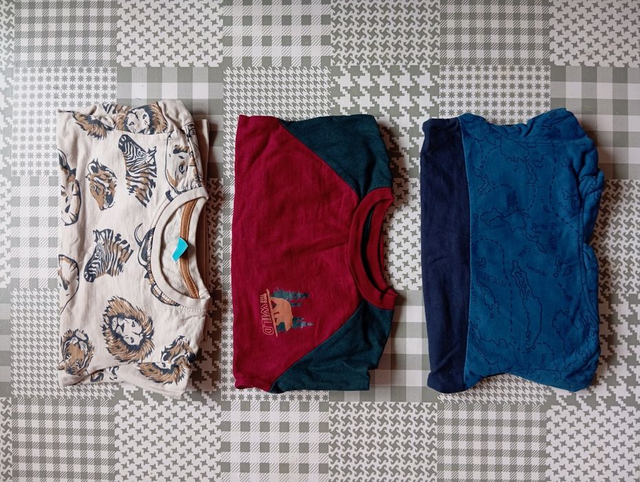 3 bluzy chłopięce 110/116