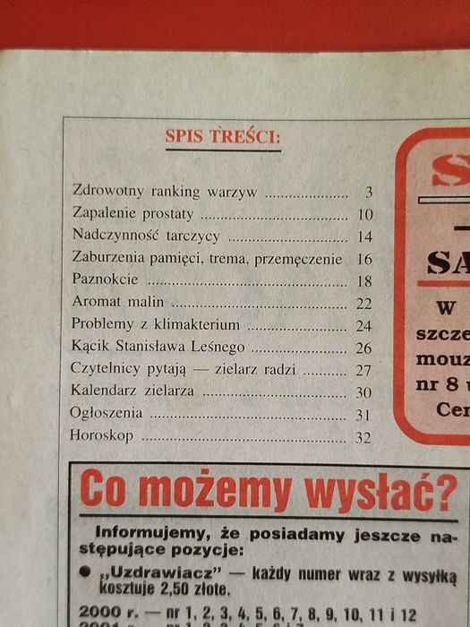 Poradnik uzdrawiacza, sierpień 2001, nr 8/105