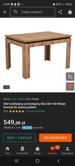 Sprzedam nowy Stół 500zł