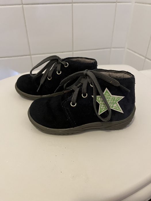 Skórzane zamszowe buty, buciki, trzewiki Richter 23