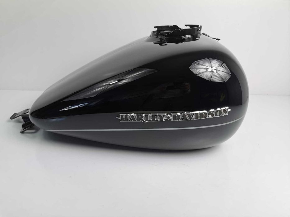 HARLEY DAVIDSON  Electra Glide Touring Oryginalny Zbiornik Paliwa Bak  Emblematy Czarny Połysk