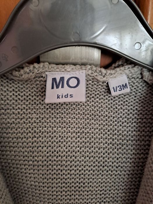 Casaco malha 100% algodão 1-3 meses