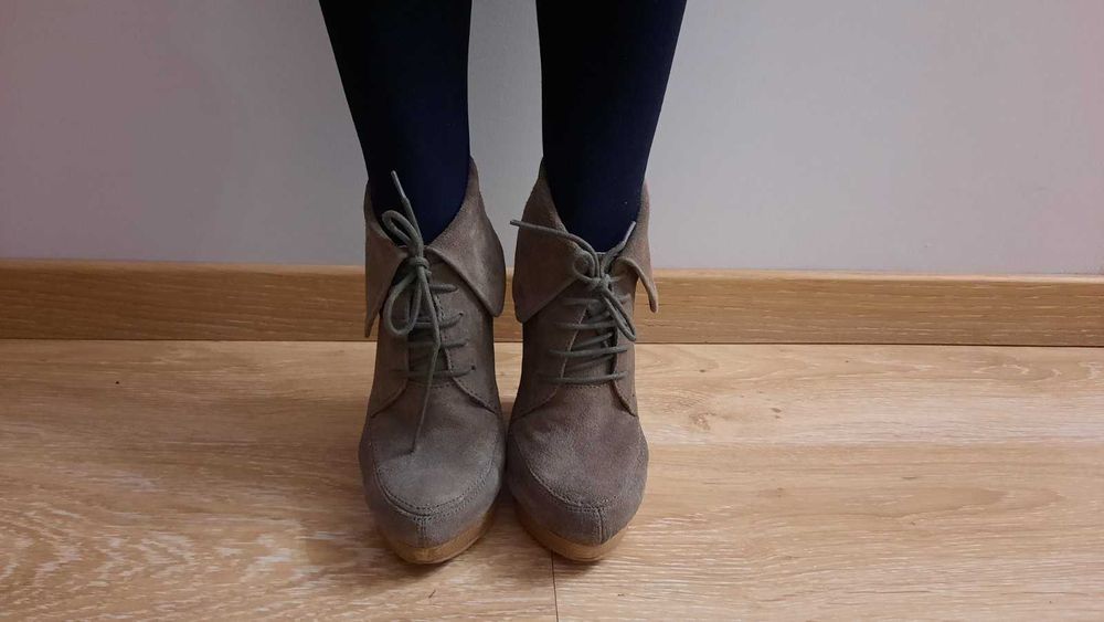 черевики/ ботинки замш  37р,, Bershka