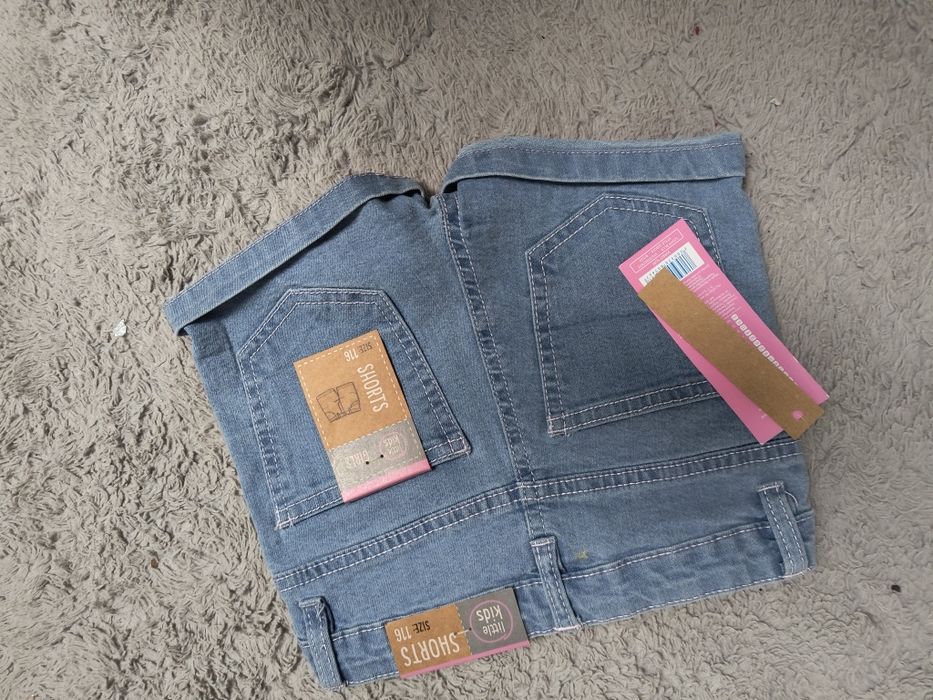 Nowe spodenki jeansowe dziewczynka 116 cm