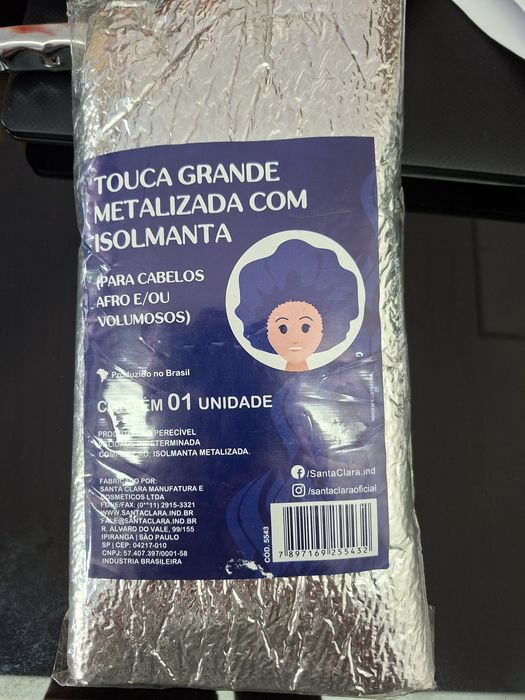 Touca metalizada