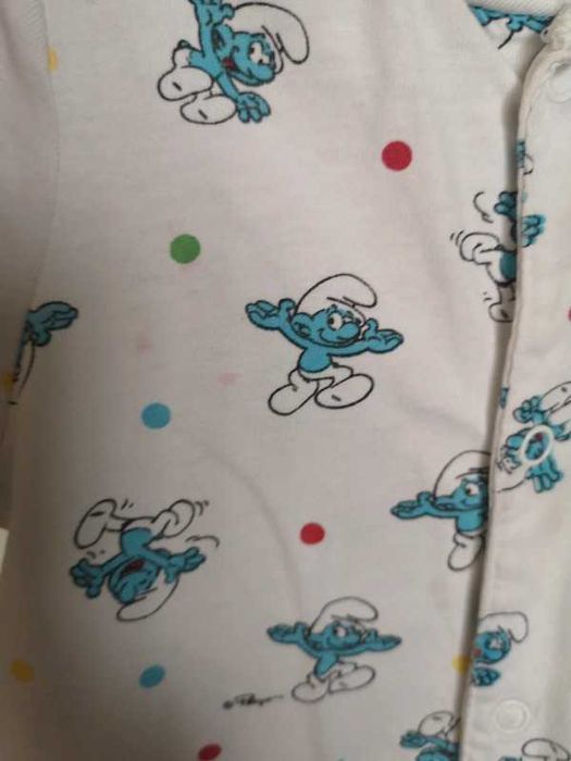 Zestaw rampers + spodenki H&M smerfy Pepco So Cute balony 86 cm 12-18m
