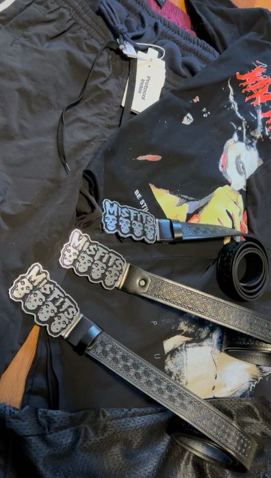 Ремень Misfits y2k skeleton belt ремінь