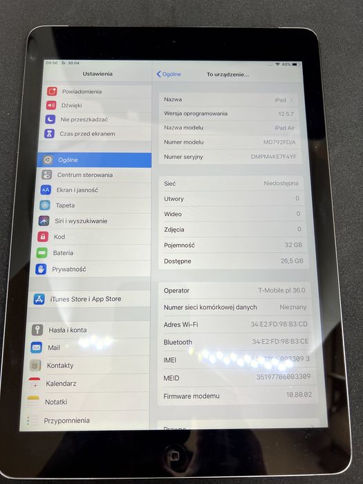iPad Air 1 32GB Cellular – bardzo ładny stan + etui gratis