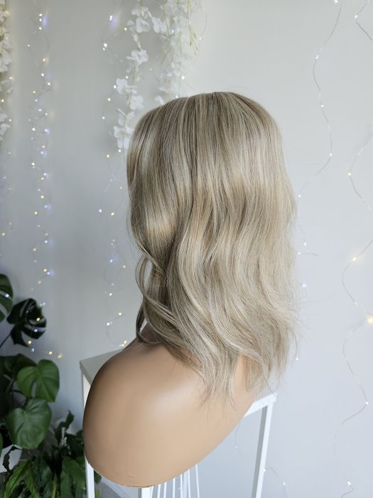 Topper tupet Ewa szampański blond 40-43 cm zagęszczenie włosów