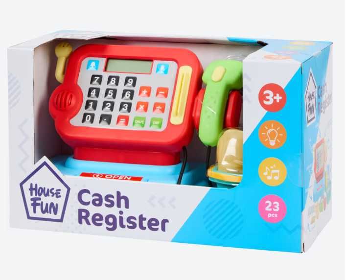 Kasa fiskalna do zabawy w sklep 23 elementy