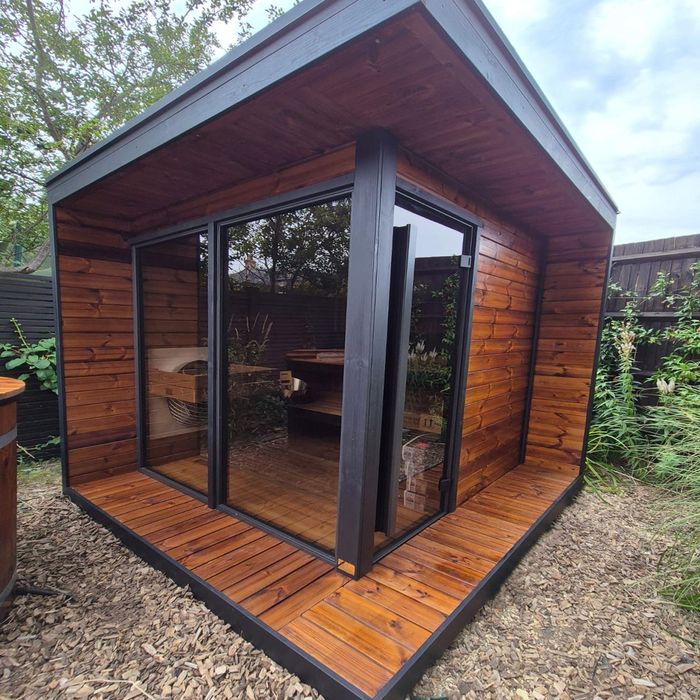 Sauna ogrodowa 2,7x2,7m Premium Piec Wi-fi , Głośniki Jbl  hit!