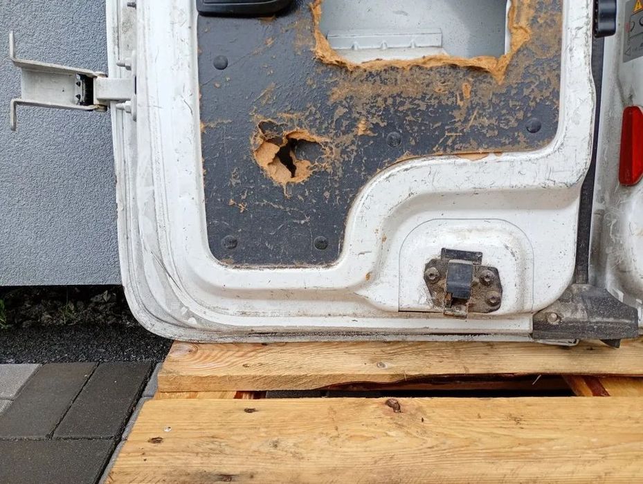 drzwi tylne prawe tył kompletne renault kangoo ii iii 2008-2021 białe