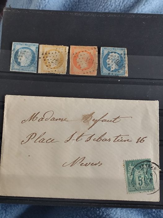 Lote selos clássicos franceses