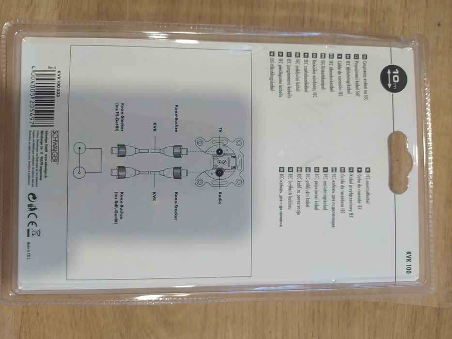 Kabel KVK 100 Antenna 10m 75dB Schwaiger
