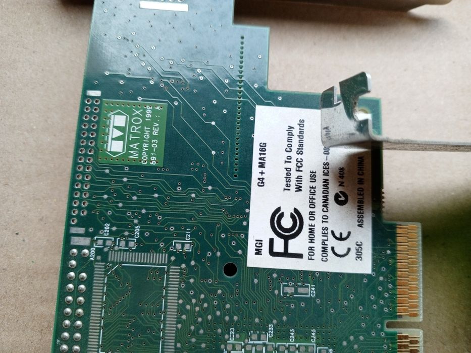 karta graficzna Matrox MILLENIUM G4-00 G4+MA16G- 1999 rok