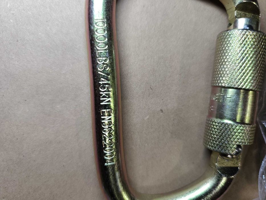 Mosquetão de Aço Automático 45kN AutoLock Escalada Alpinismo Industria