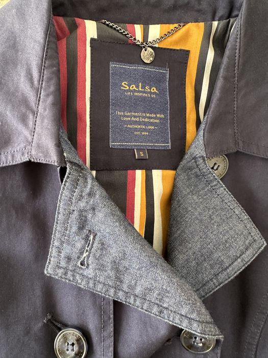 Gabardine Salsa azul, tamanho S (como NOVA)