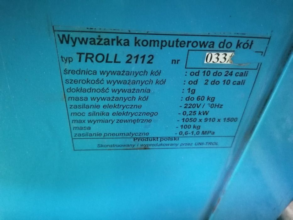 Wyważarka Unii Troll 2112