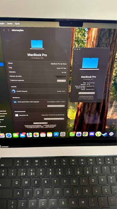 Macbook Pro 16” M1 MAX • 64GB RAM / 1TB SSD • Estado Impecável