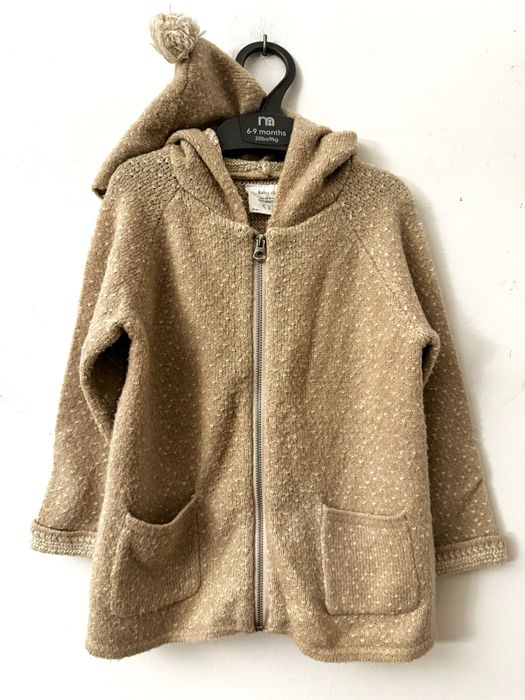 Sweterek rozpinany dla dziewczynki beżowy Zara Knitwear 18-24 mies.