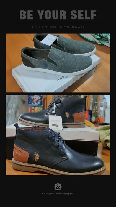 Продам мокасини (43) та черевики(42)U.S.Polo